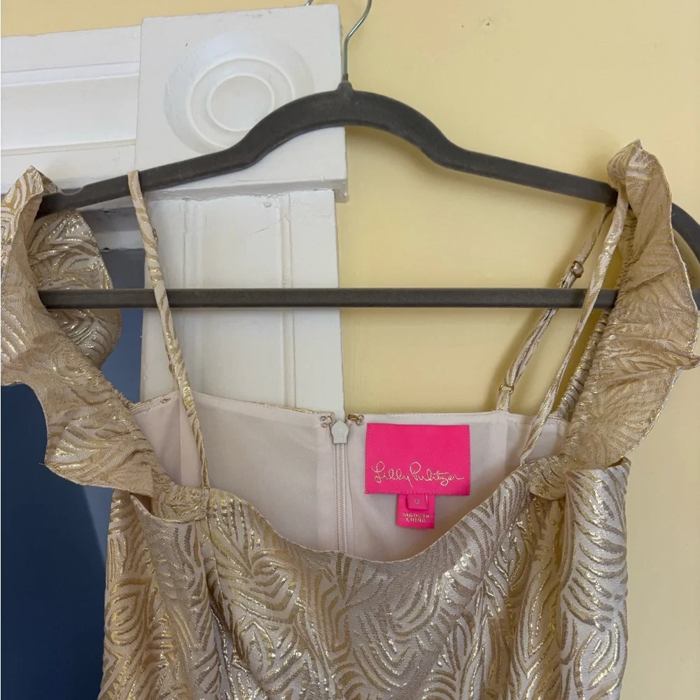 Lilly Pulitzer Kariana Metallic-Trim Mini Dress